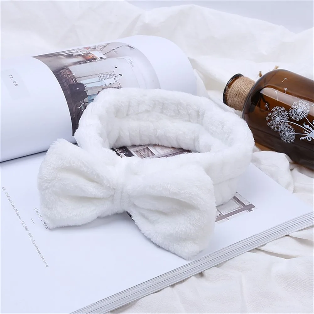Коралловый флис Hairbow крест повязка на голову для мытья лица макияж Lady Bath