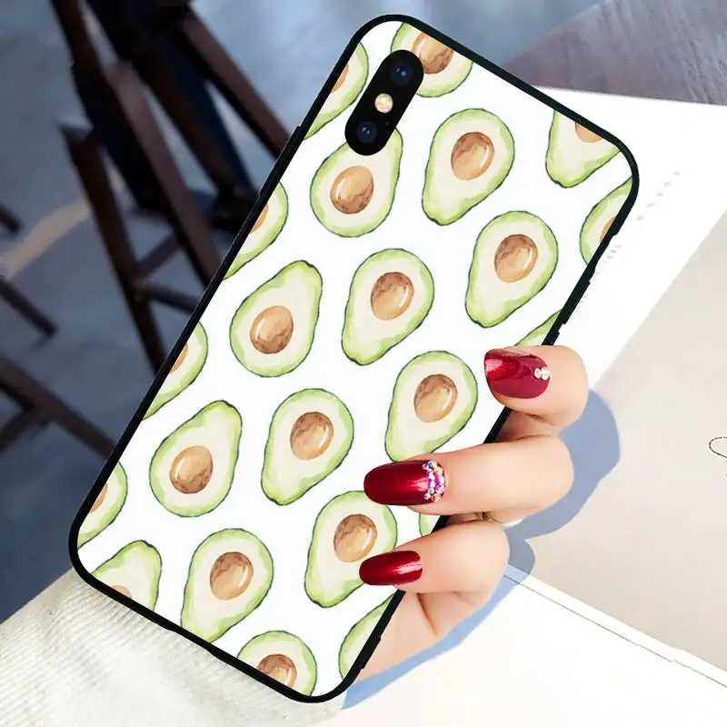 

Cute Avocado Phone Case For Black-Iphone 5 5s se 6 6s 7 8 11 12 X Xs Xr Pro Plus Max Mini Cover