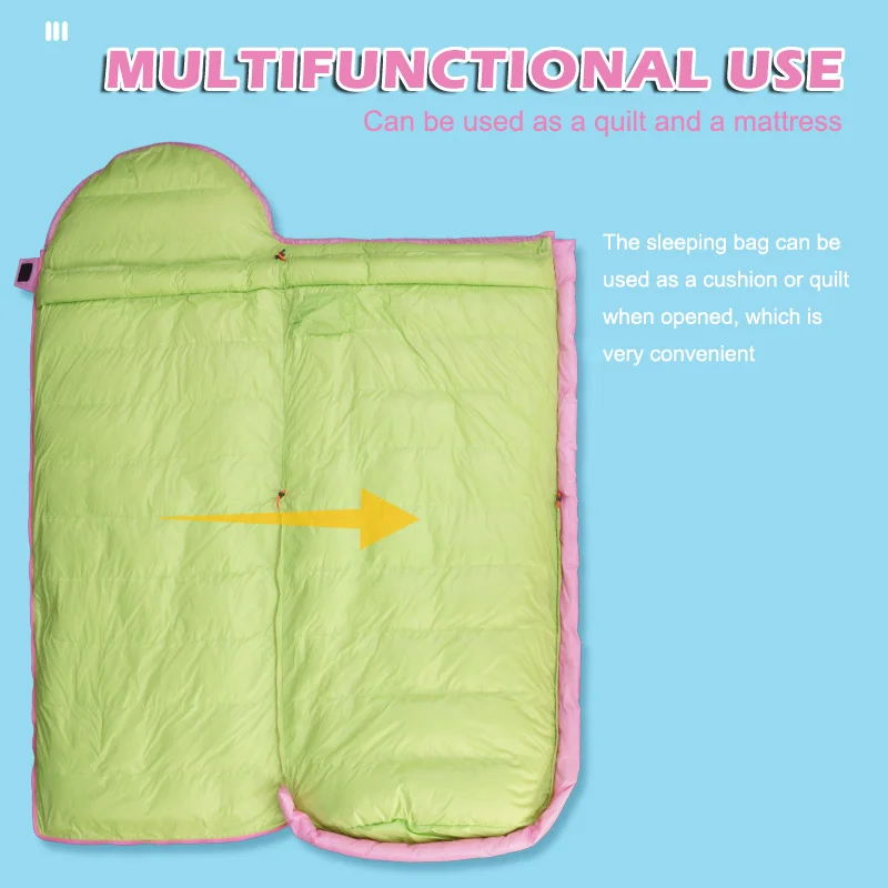 AEGISMAX KID Series Outdoor camping Nylon Urltra-light keep warm Goose Down children Spring and Autumn Sleeping Bag | Спорт и