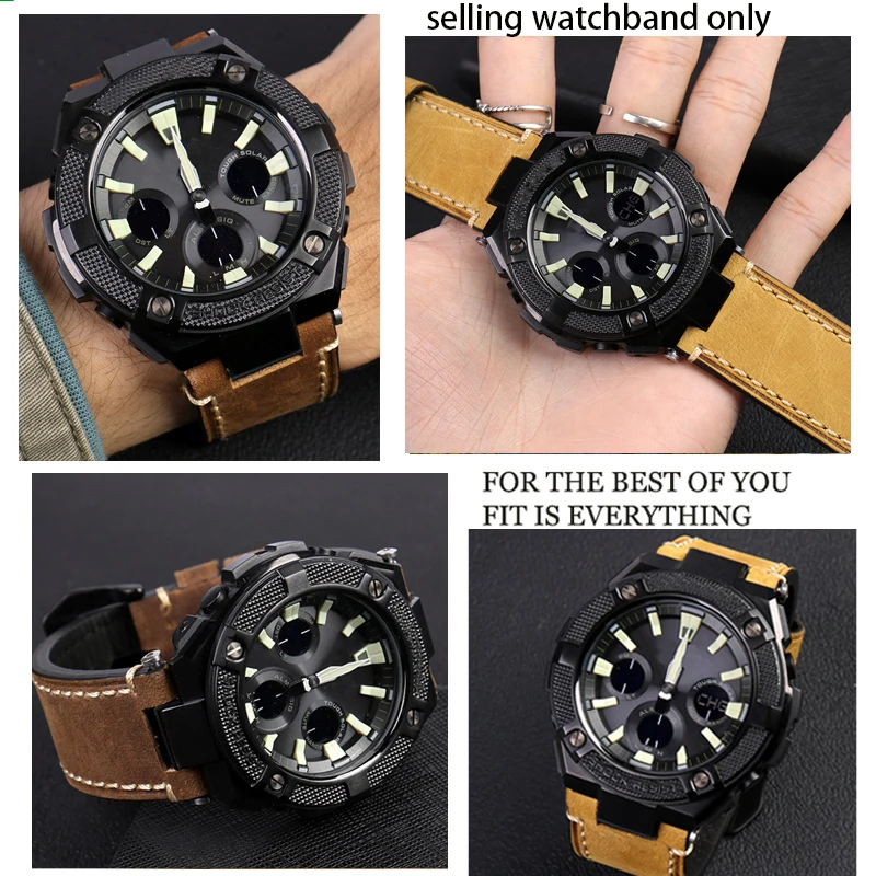 Мужские кожаные ремешки для часов CASIO gst-s130 /S110 /S120 / w130l W100 /210 Series - купить по