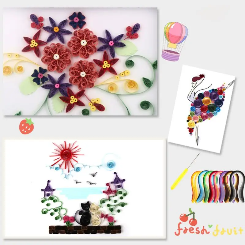 

19 Pcs Paper Quilling Kits 45 Colors 900 Strips Quilling Art Paper DIY Craft