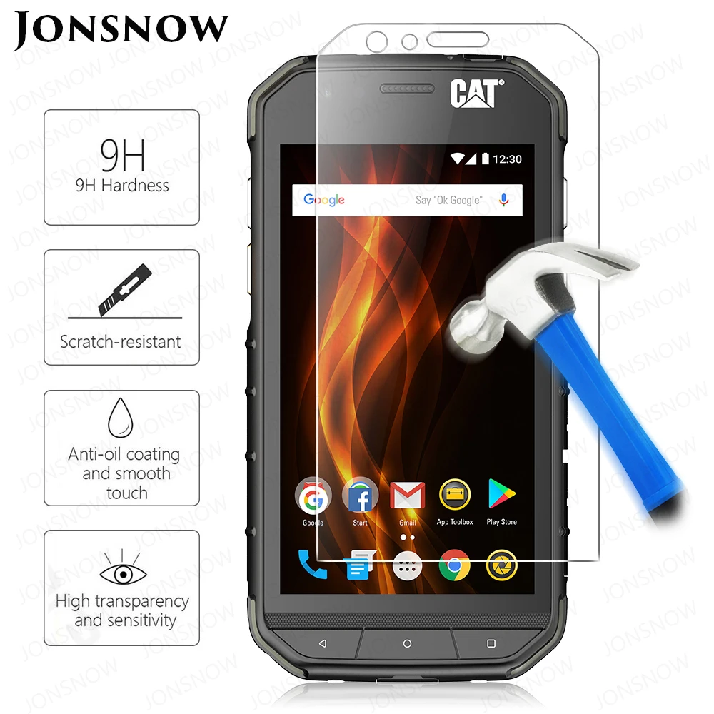 

JONSNOW Tempered Glass for Cat S31 4.7" LCD Screen Protector Quality 9H Explosion-proof Protective Film
