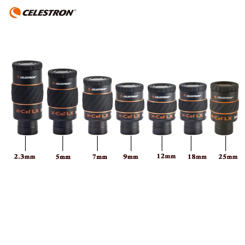 Celestron X Cel Lx 2 3 мм 5 7 9 12 18 25 1 дюйма Широкий формат высокой четкости большой Калибр