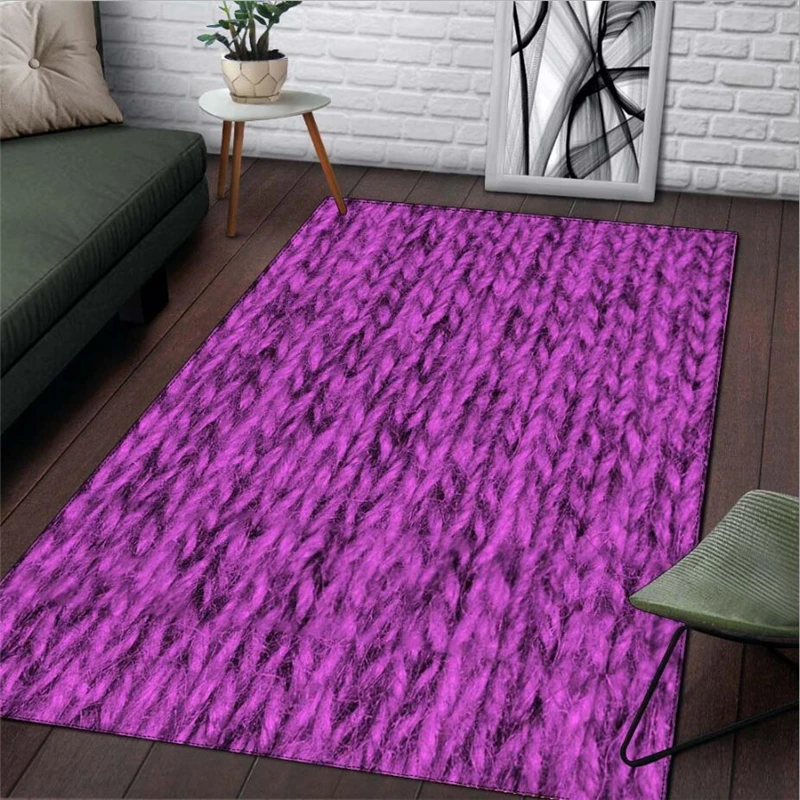 

Living Room Rug Bedroom Floor Mat 3d Imitation Sweater Bedside Mat Living Room Decorative Carpet