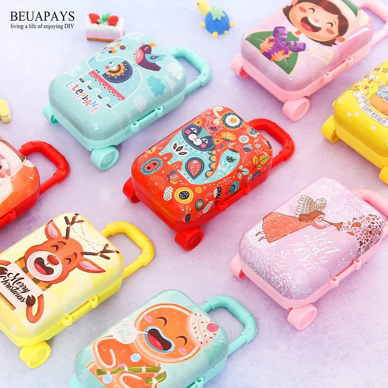 8 шт./компл. детская Подарочная коробка игрушечные тележки коробки слон с днем