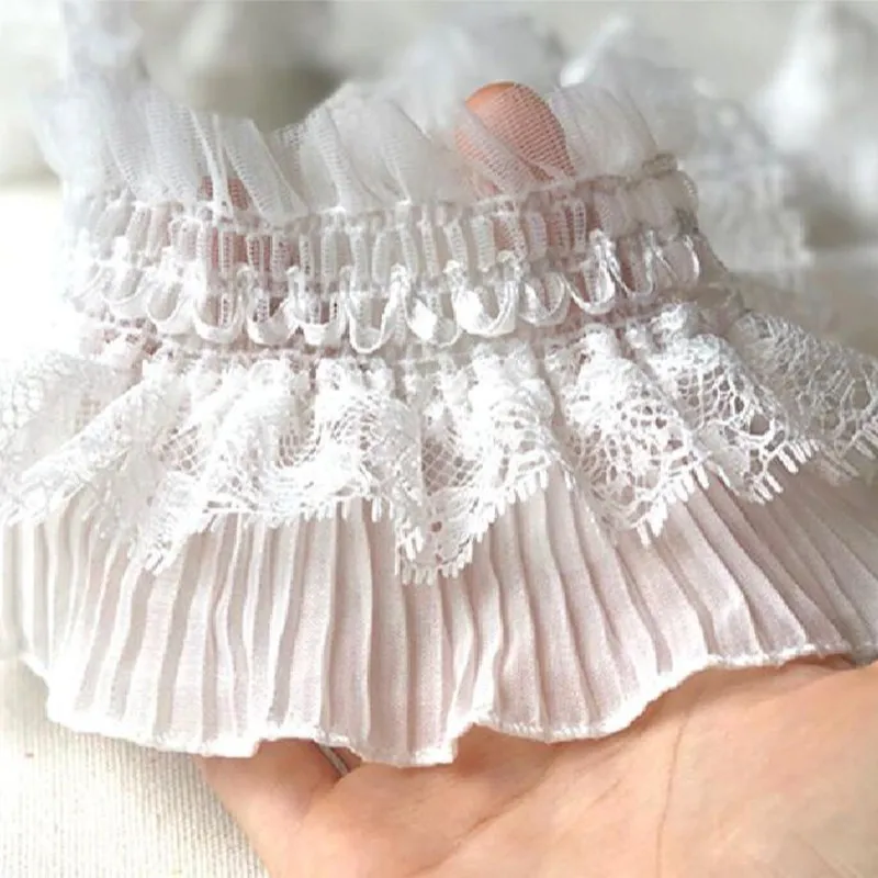 Кружевная гипюровая ткань 1 размер 8 см эластичная кружевная лента свадебная