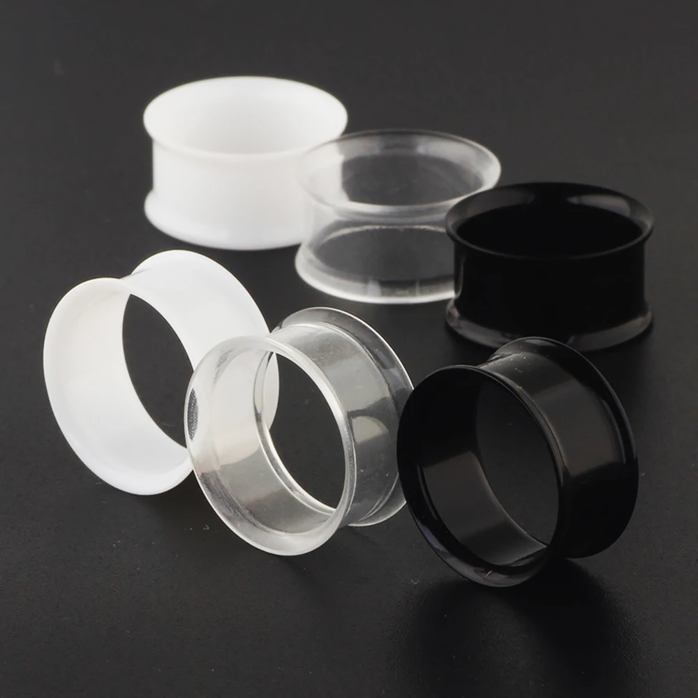 

Мягкие силиконовые ушные растяжки TIANCIFBYJS, растяжки для пирсинга, расширитель, двойные расклешенные украшения для ушей, 100/200 шт.