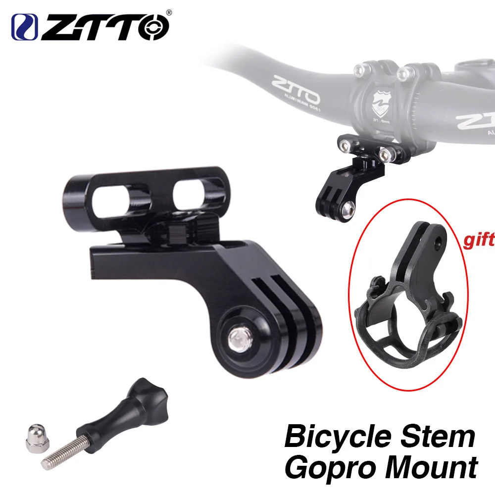 1pc Stem Gopro mount ZTTO 1 шт. высокопрочный велосипедный стержень Gopro Крепление легкий CNC держатель Универсальный адаптер для XC AM MTB Горный Дорожный велосипед - Цвет: 1pc Stem Gopro mount