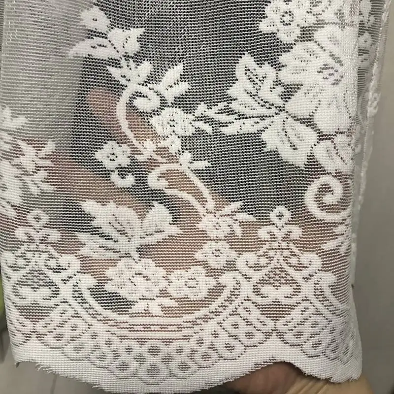 Корейская короткая Тюлевая занавеска s для кухни готовая белая плавающая