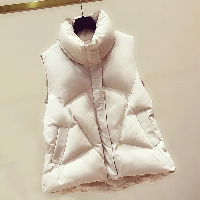 

Down cotton waistcoat for women's casual wear popular women's foreign style waistcoat for women 2021 spring new Korean fashion