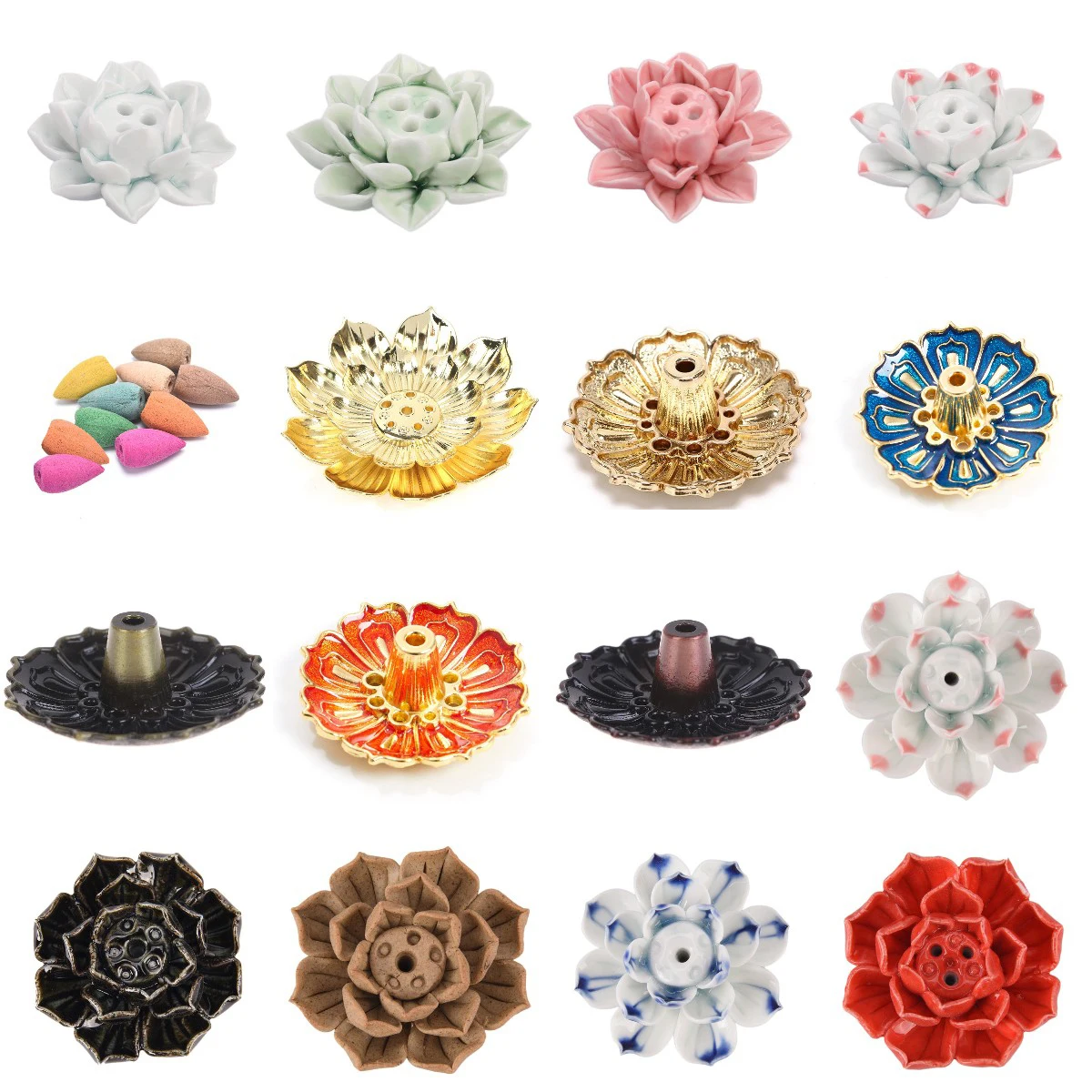 

Подставка для благовоний, подставка для тарелок в буддистском стиле, лотос, курильница, буддистские дужки, для занятий йогой, Поджиг, украше...