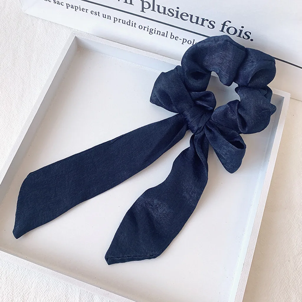 Женская резинка для волос с бантом однотонная эластичная новинка 2020 |
