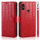 Флип-чехол для телефона Xiaomi Redmi Note 5  Redmi Note 5 Pro, 64 ГБ, чехол с крокодиловой текстурой, кожаный чехол-книжка, роскошный дизайн, Wllet Coque