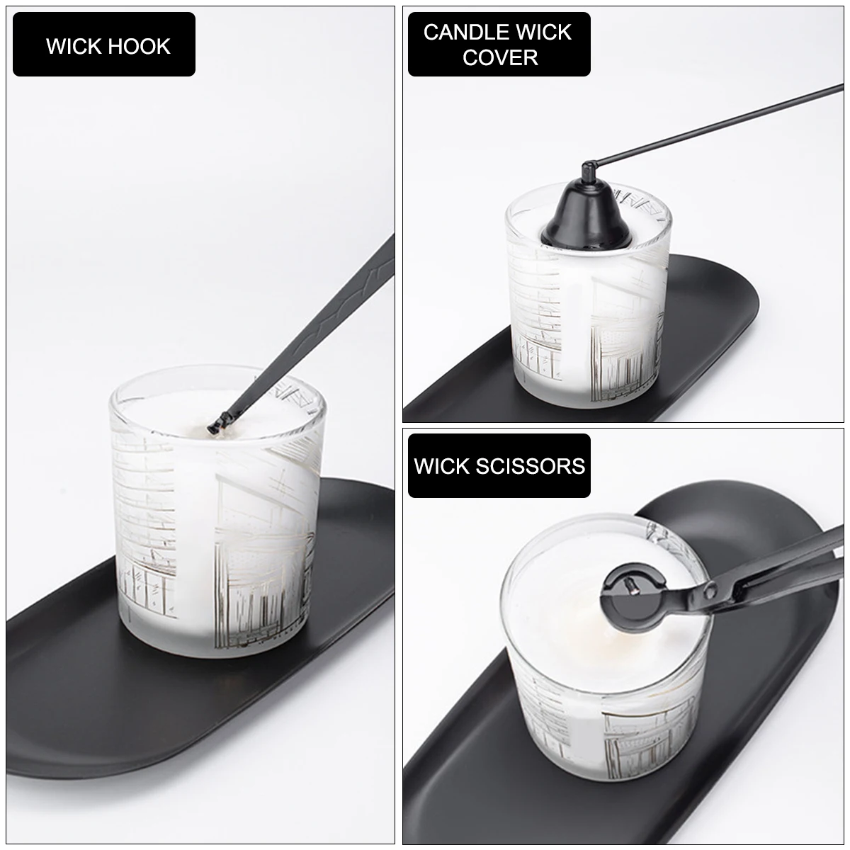 3 шт. свеча триммер для фитилей уютная фитиль из нержавеющей стали инструменты