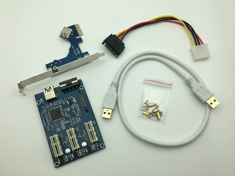 PCI E 1-3 express 1X Слоты Riser Card Mini ITX для внешних 3 PCI-E слот-адаптер PCIe порт