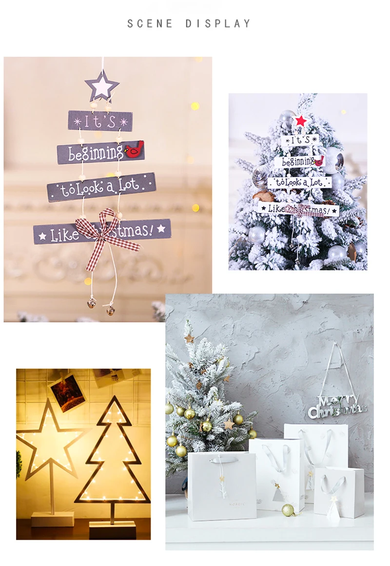 Деревянное украшение для рождественской елки новогодние рождественские