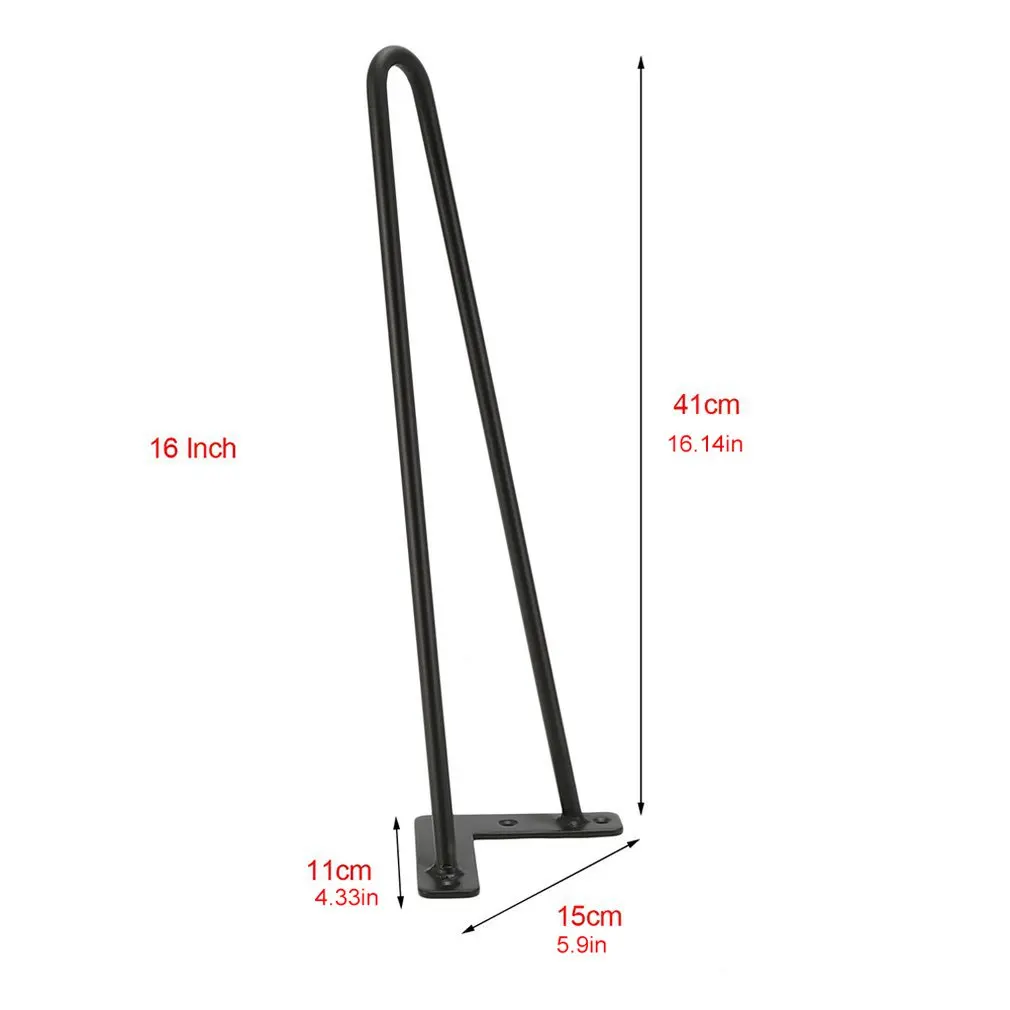 4PCS/SET 10mm Tube Hairpin Table Legs Household Steel 8 inch 12 16 28 Inch Replacement Leg Solid Color Furniture | Мебель