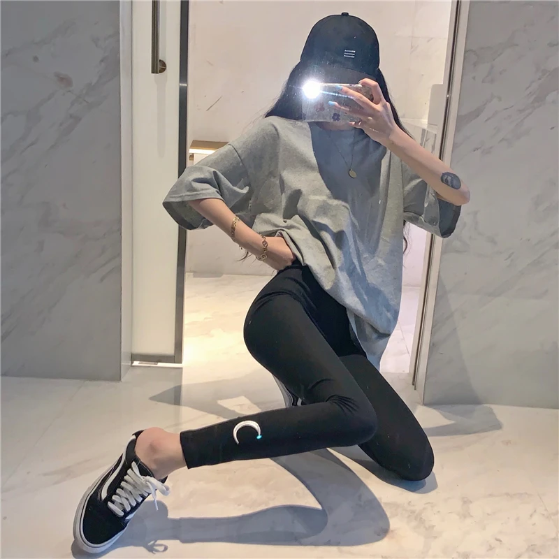 JUJULAND женские высокие растягивающиеся Осенние повседневные вышитые леггинсы с