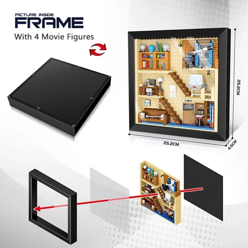 

Ceator Expert Castle Art Frame Set City House Modular Building Blocks Wall Art Decoration Bricks Toys For Children