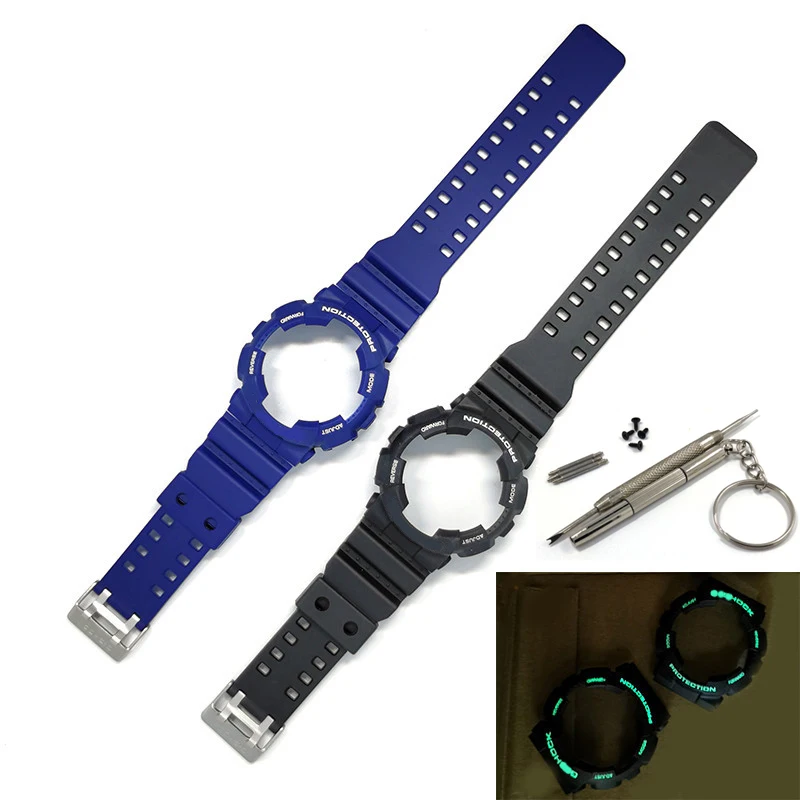 

Luminous Case for Casio G SHOCK GA110 GA100 GA120 Bezel GD100 GAX-100 silicone Strap Watch band for g shock GD110 GD120 Bracelet