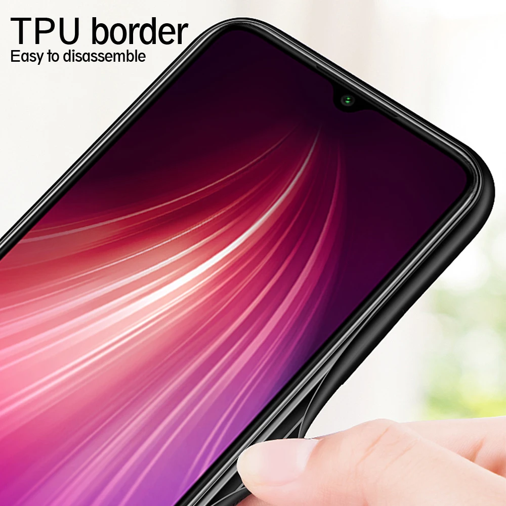Для Xiaomi Redmi Note 8 Pro Чехол из закаленного стекла роскошный градиент Мягкий силиконовый чехол для xiomi Redmi Note 8 чехол