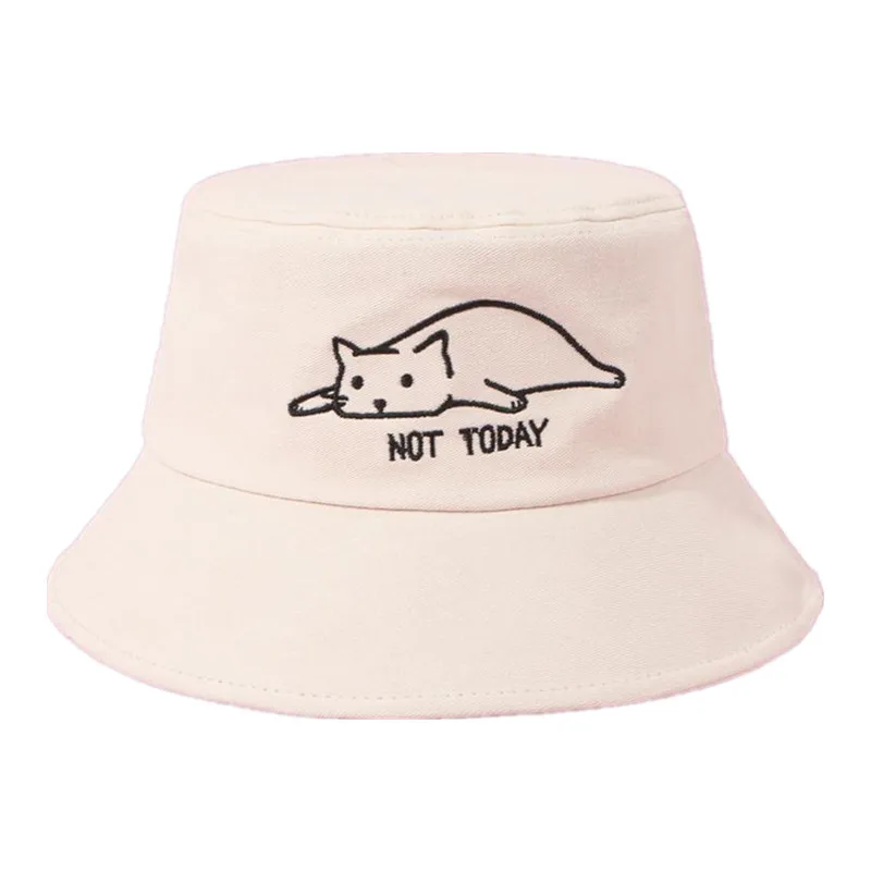 

LDSLYJR 2021 хлопок прекрасный кот шляпа рыбака шляпа Открытый путешествия шляпа солнцезащитная Кепка шляпы для мужчин и женщин мужчин 72