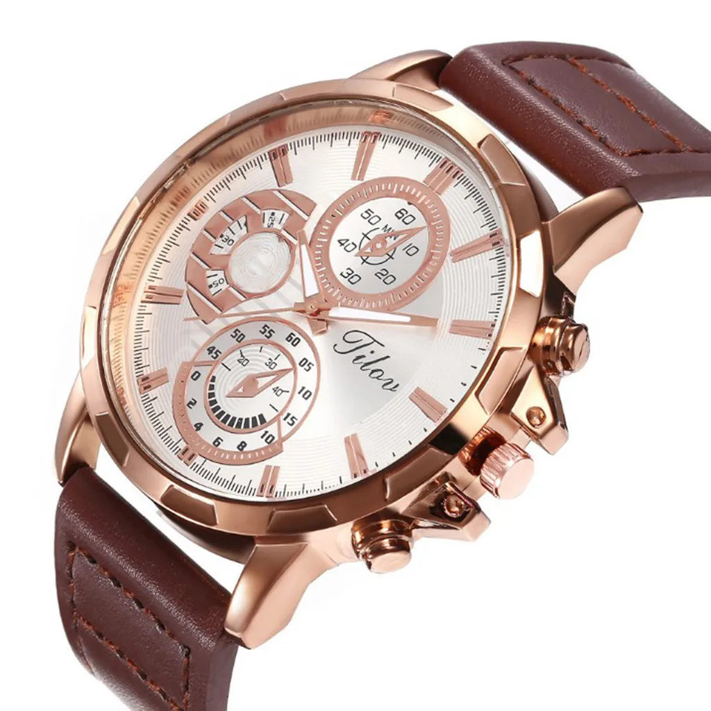 Часы наручные мужские с ремешком деловые Спортивные кварцевые брендовые