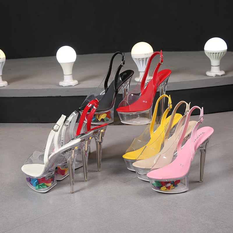 Туфли женские на шпильках 13 см сандалии очень высоком каблуке пикантная обувь