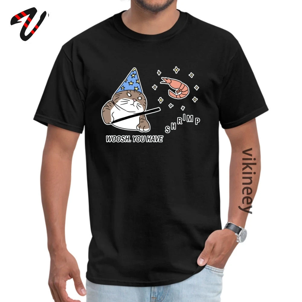 Мужская футболка Woosh у вас есть креветки Slim Fit футболки Waifu круглый вырез