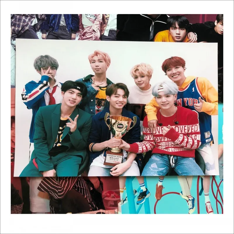 Kpop Bangtan Плакаты для мальчиков и принты корейские KPOP вокруг Boys декоративные