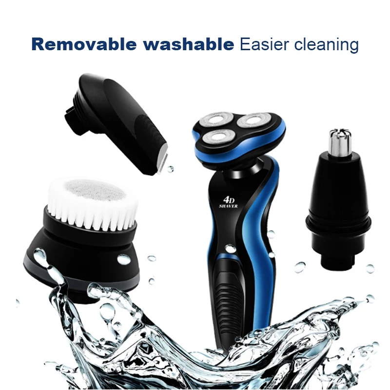 4D электробритва Мужская моющаяся профессиональная Бритва для мужчин USB