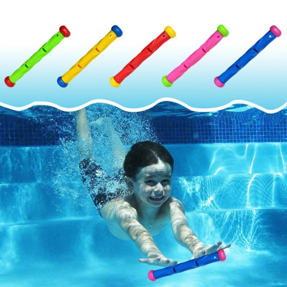 

Новинка 2021 года, 5 шт., разноцветные палочки для дайвинга, игрушка для подводного плавания, бассейна, игрушка для игр под водой, тренировочные...