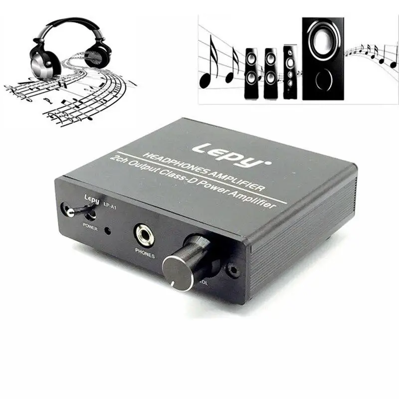 Lepy-a1 Digital Mini Headphone Power Car Amplifier HIFI 2 Channel High Bass Stereo Audio For Motorcycle Home Boat | Автомобили и