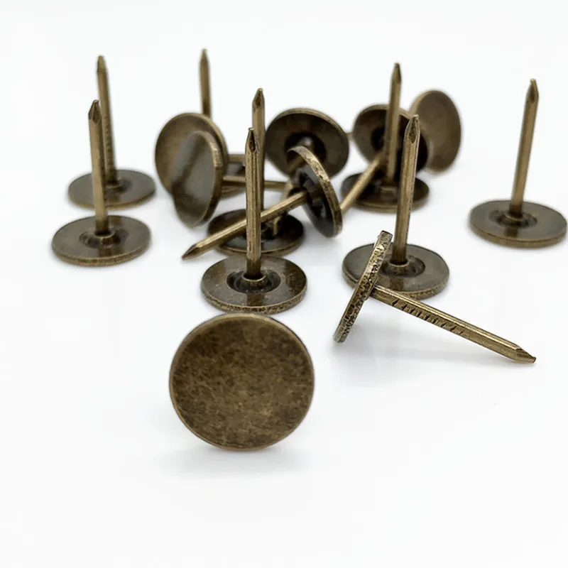 

100pcs Metal Pushpin Decorative Thumbtacks Antique Tack Pin Nail Round Shape Push Pins Thumb Tacks Wall Cork Board Office