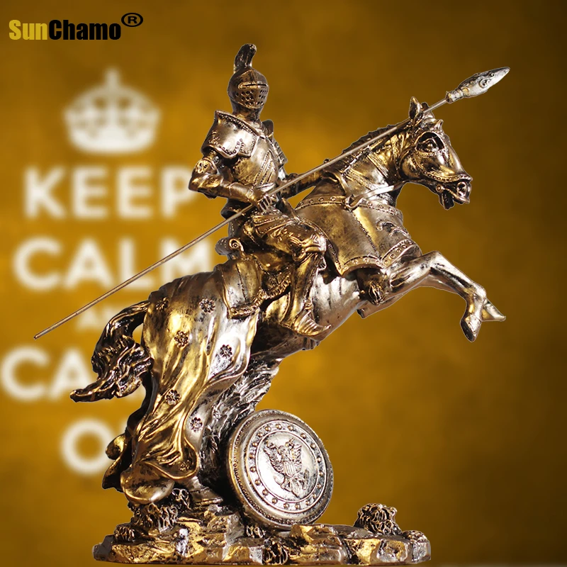 

Medieval Warrior Armor Sculpture Model Retro Roman Warrior Creative Bar Wine Cabinet Decoration Knight TV Cabinet