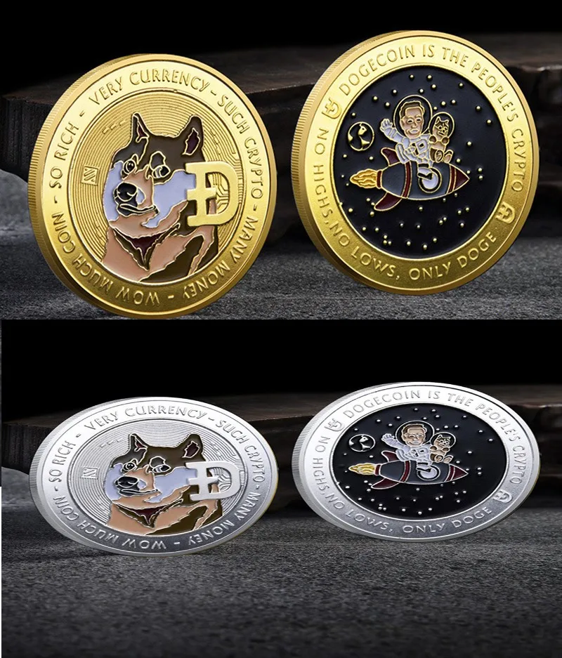 

Shiba Coin Space Double-sided Paint Embossed Commemorative Dog Souvenir Coin