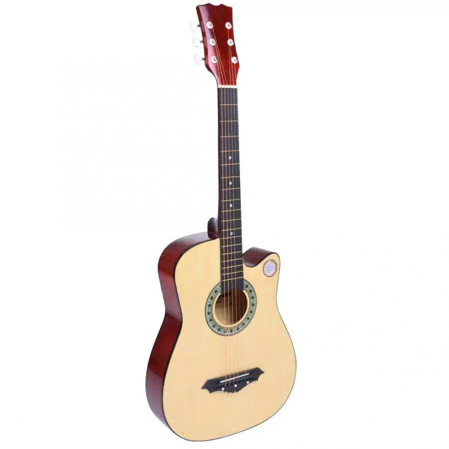 Деревянная гитара 38 дюймов акустическая набор музыкальных инструментов с