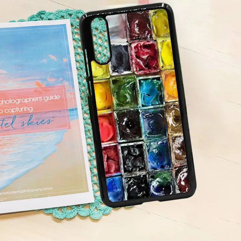 

Watercolors Set Paint Palette Painting Box Phone Case PC for iPhone 11 12 pro XS MAX 8 7 6 6S Plus X 5S SE 2020 XR