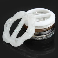 10pcs resin waist buckles round buttons t shirt corner knotted buckle ring ribbon silk scarf adjustment button accessories