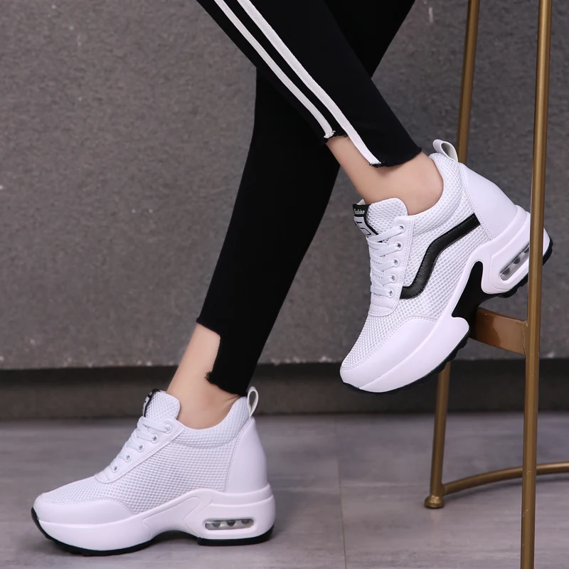 

2021 New Platform Sneakers Shoes Breathable Casual Shoes Woman Fashion Height Increasing Ladies Shoes Chaussure Femme size 40