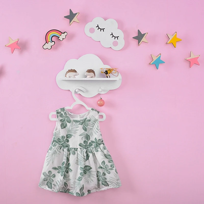 Модный деревянный подвесной органайзер в форме облака для кухни гостиной