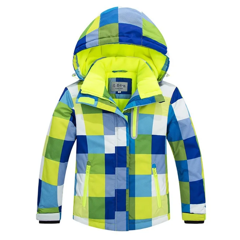 

-30 Children Snow Jacket Ski Suit Wear Outdoor Gilrs and Boys Skiing Snowboarding Clothing Waterproof Thermal Warm Winter Coat