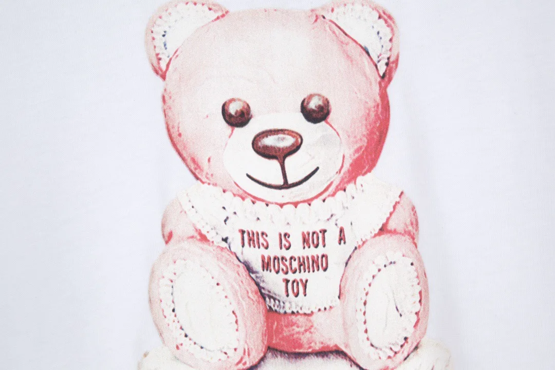 

2021 Moschino Unisex T-Shirts 100% Cotton 1:1 Original Model Women Men Summer Short Shirts Tops With Brand Labels Tags