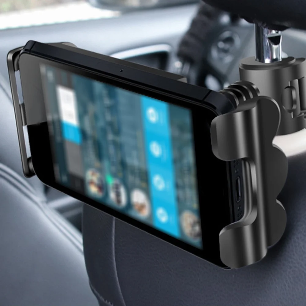 Автомобильный кронштейн на заднее сиденье подголовник 360 градусов универсальный