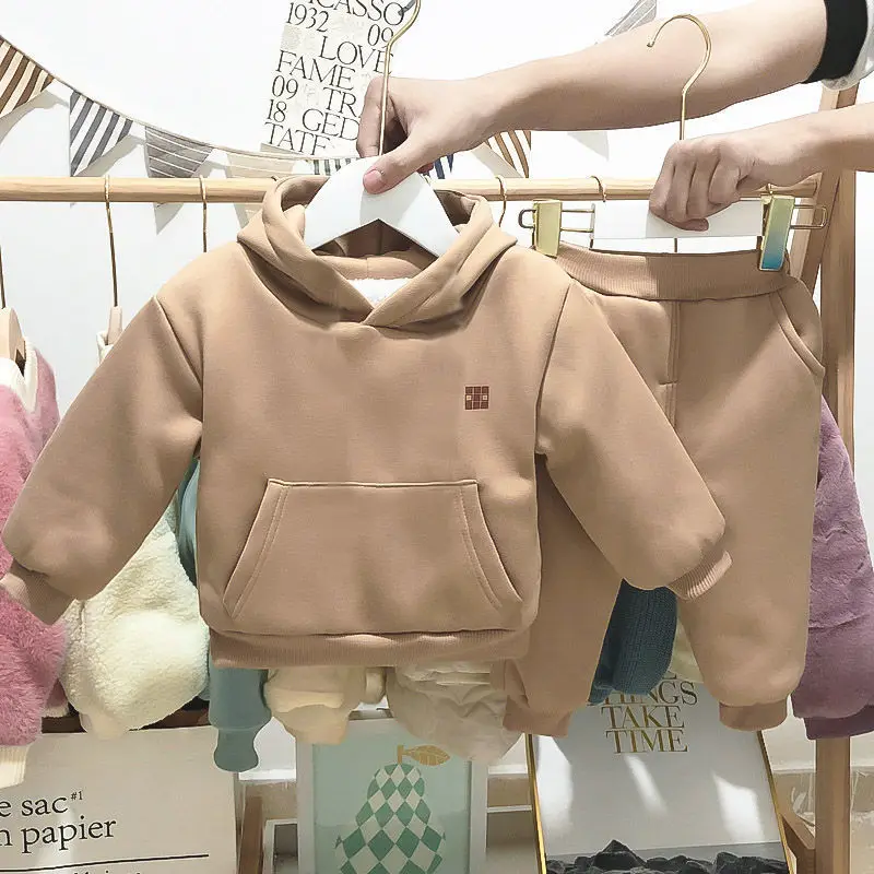Conjunto de ropa de invierno para reci&eacute;n nacido, conjunto de ropa con capucha y pantal&oacute;n, forro polar c&aacute;lido, 2 piezas, 0-4T, 2022-3