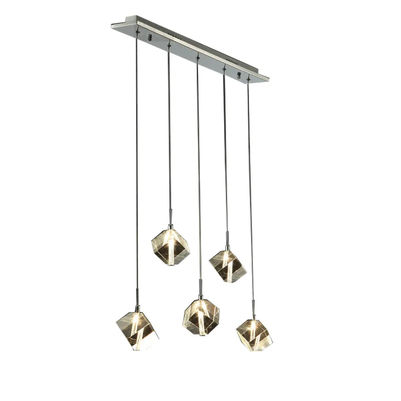 

Transparent Crystal LED Dining Room Bar Pendant Light Modern Fashion Lamps For Home Living Room Simple Creative WF1021