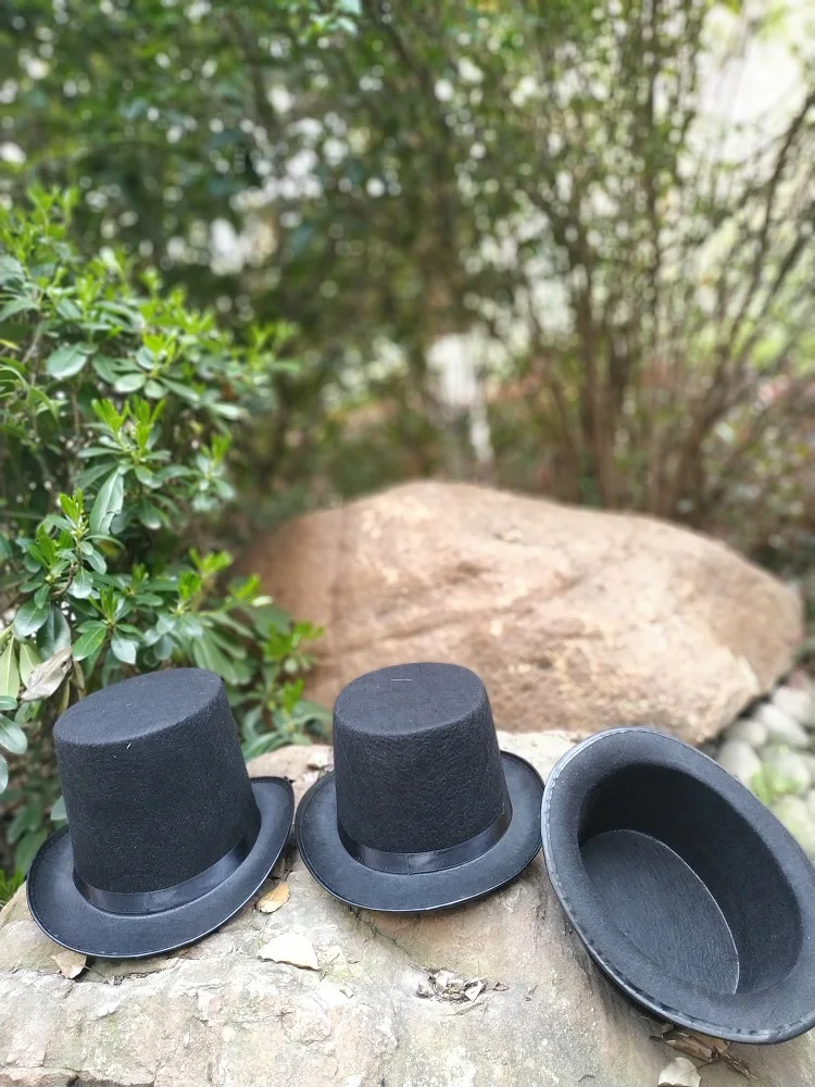 Шляпа Федора для представлений мужчин и женщин Черная |
