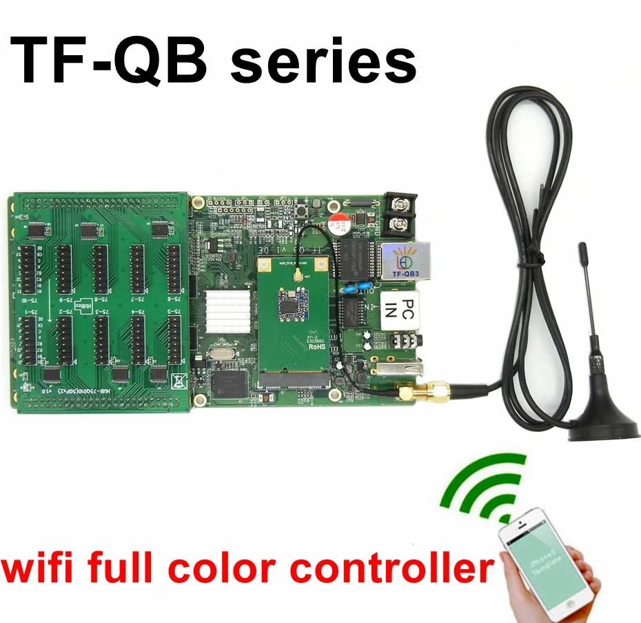 TF QB1 QB3 wifi полноцветный светодиодный экран асинхронный Светодиодный контроллер