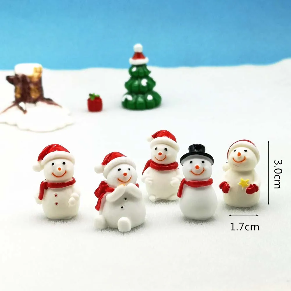 Set C 5 шт. Санта Клаус Снеговик Рождественская фигурка модель бонсай сад Сказочный Декор стекло DIY Аксессуары Украшение дома миниатюрное ремесло - Цвет: Set C