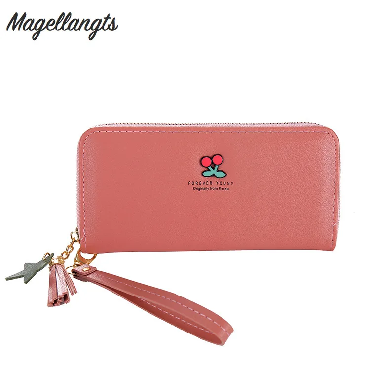 Новый женский кошелек с вишней красивые женские кошельки кисточками сумочка на